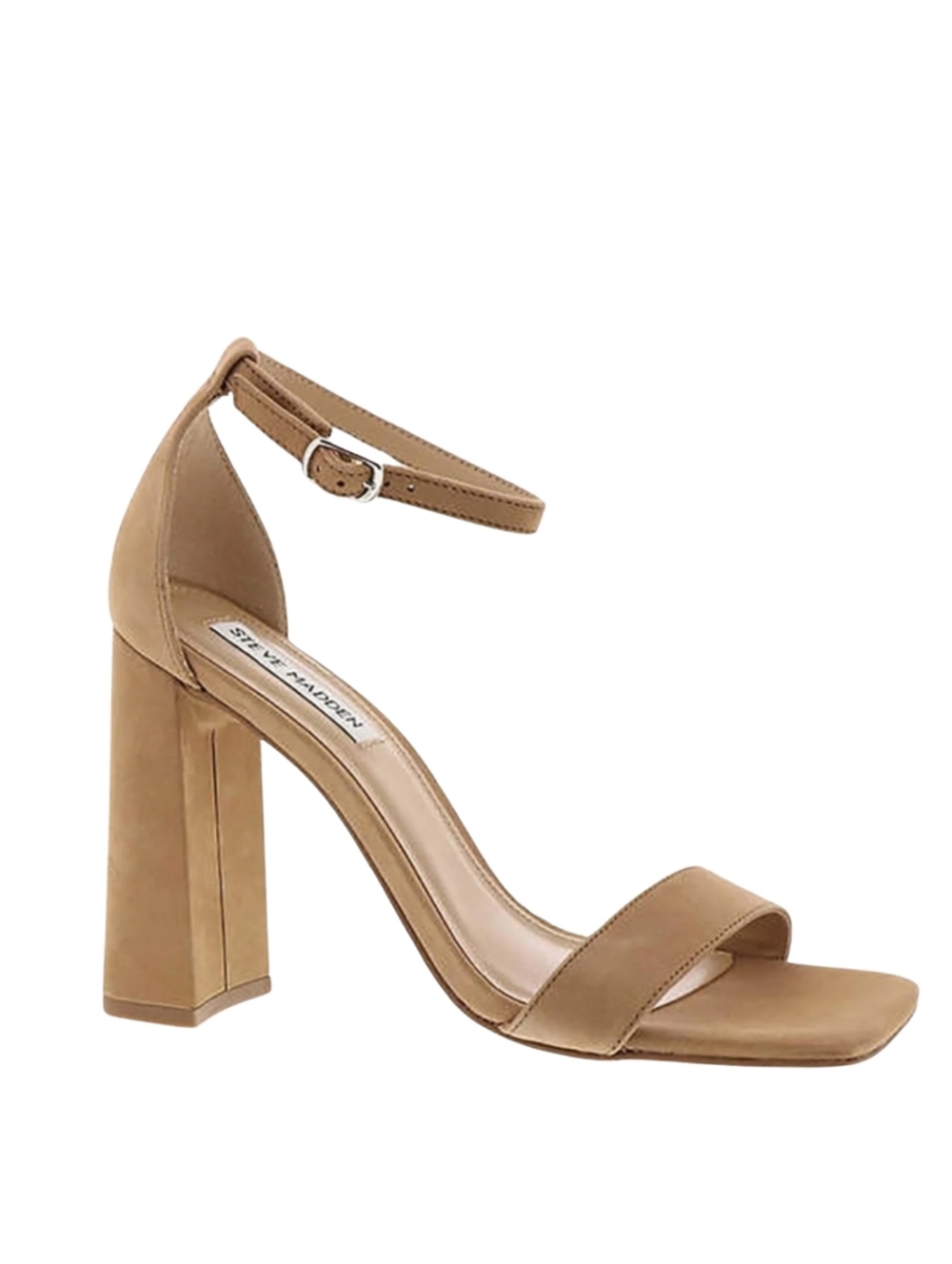 NWT Steve Madden Tiaa Brown Block Heels Nubuck Tan Leather Sz 9.5